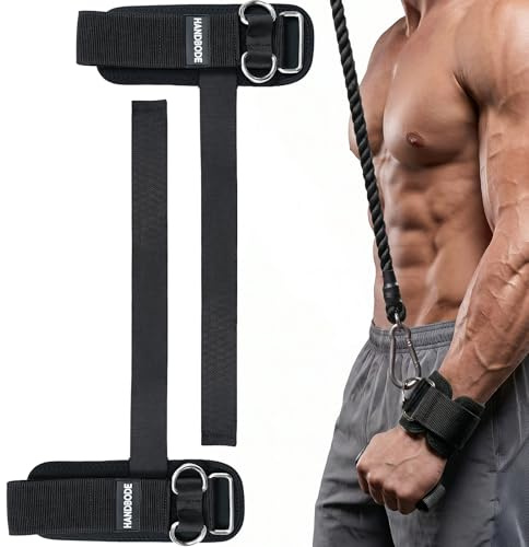 HANDBODE Lifting Straps for Strength Training, Extra-Long Padded Wrist Wrap, Pull-ups, Bodybuilding, Powerlifting–Professional Lifting Straps for Women and Men