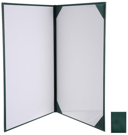 TOYZFRIENDY Porte-diplôme Format A4 en Similicuir Vert Foncé, Étui pour Diplôme D’études Secondaires avec Emplacements D’angle, Dossier de Documents pour Présentation de Certificats et
