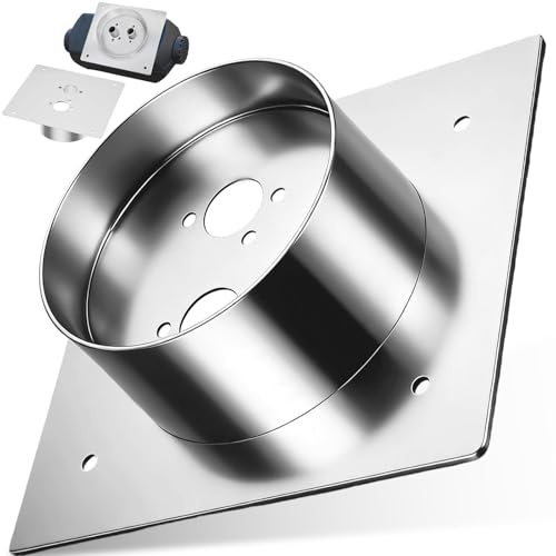 60mm High Turret Plate Diesel Heater, Stainless Steel Diesel Heater Mounting Plate Bracket, Turret Planar Parking Auxiliary Heating Accessories for Various Vehicles, Vans Trucks Buses Boats (20x18cm)