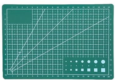 tapis de découpe Planches à découper Tapis de découpe auto-cicatrisant A5 double face, petit format, idéal for le scrapbooking, quilting, la couture, les projets d'artisanat(A5 green)