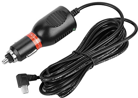 Xixian Cable de Carga para Automóvil de 12-24 V para Cámara Tablero y Navegador GPS - Cable Alimentación Encendedor Cigarrillos 11.5 Pies