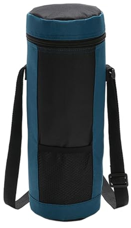 Kühltasche für Flaschen, 1, 5 l isolierter Wasserflaschenträger mit verstellbarem Riemen, langlebige isolierte Kühltasche, Oxford-Gewebe – Blau &1