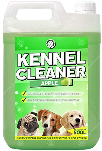 GardenersDream Kennel Cleaner 1 x 5L - Professional Safe Dog Cat Pet Odour Remover and Disinfectant 5 Litre Fragrance Fresh Concentrate 2 in 1 Simply Mix and Spray Solution (Apple)