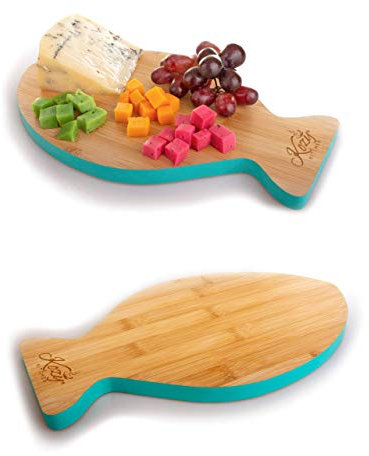 Small Bamboo Cheese board & Cutting Board - Premium Organic Bamboo Serving Platter, Serving Tray by Kozy Kitchen