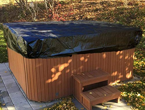 Housse carrée pour Jacuzzi – Protection imperméable 210D pour Piscine (231,1 x 231,1 x 30,5 cm)