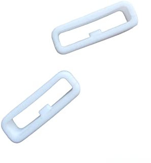 2 x cinturino in gomma per orologio in silicone di ricambio per sport, colore bianco, con anello di fermo per orologio intelligente | varie misure | 20 mm, 22 mm, 26 mm, confezione da 2 pezzi, 26mm