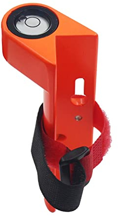 Nivel de varilla de grado Nivel de burbuja Poste de Nivelador vertical Correa de nivel de ángulo para varillas o cuadradas, Naranja