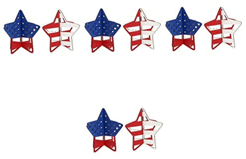 Abaodam 8stücke Stern Tischdeko Für Unabhängigkeitstag Patriotic Decor Für Feierlichkeiten Rustikale Tischmittelstücke Für Zuhause Und Partys