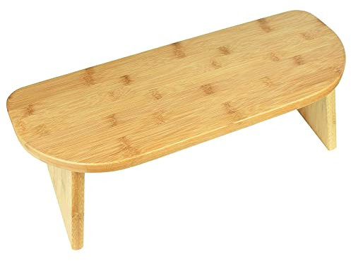 Samnuerly Meditationsbank, Bambus, Faltbarer und ergonomischer Meditationshocker, stabile Gebetsbank, bequem zum Knien oder Sitzen