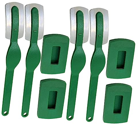 Zerodeko 4 Stück gebogenes Brotmesser Werkzeuge zum Backen von Brot Panierformwerkzeug Brotformwerkzeug Brotbackmesser Backzubehör Ritzmesser Teig Schaber Cutter Edelstahl