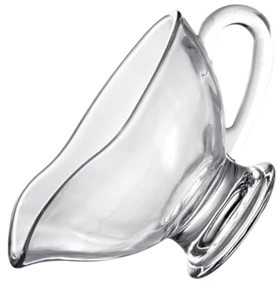 ABOOFAN Glass Sauce Boat Multi-Purpose Cup for Gravy Sauce Jug Jam Milk Cup Lid Serving Bowl for Home Kitchen Banquet