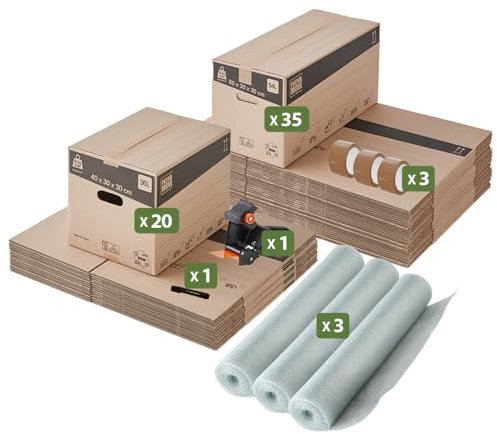 Pack and Move - Kit déménagement T4/T5 + marqueur noir et 3 adhésifs offerts