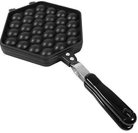 XHTLLO Bubble Waffle Maker, Padella Antiaderente Per Uova in Lega di Alluminio, Stampo Per Torta a Bolle di Uova Fai da Te, Piastra da Forno con Manici Antiscottatura Per Uso Domestico