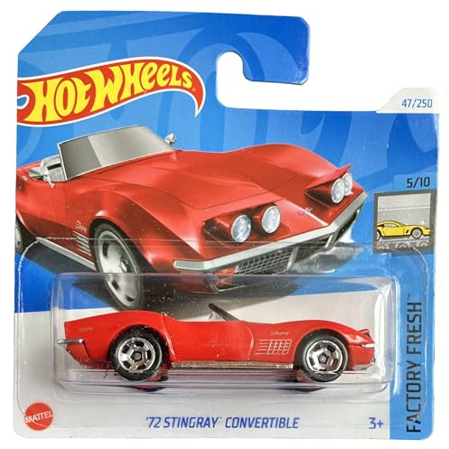 Hot Wheels - ´72 Stingray Convertible - Factory Fresh 5/10 - HTD09 - Short Card - Corvette - GM - rot - Mattel 2024-1:64