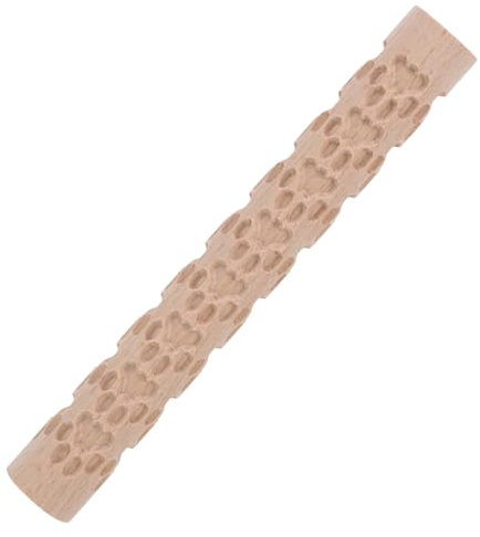 Lurrose Holzton Strukturwalze Für Polymer Handwerkzeug Aus Holz Für Tonstruktur Modellierwerkzeug Für Heimwerker Und Bastler