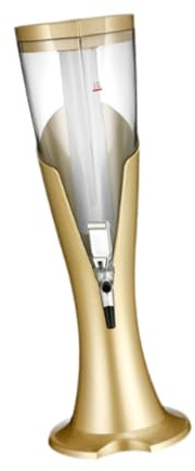 Fenteer Dispensador de cerveza Beer con grifo, 3 l, estable, dispensador de bebidas, dispensador de jugo de bebida para fiestas en casas rodantes, Oro