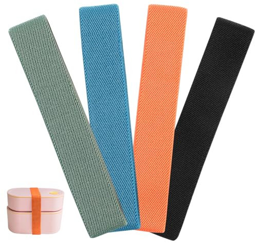 LALADEFIEE Bento Kasten Gurt Nylon Elastisches Gummiband Für Lunchboxen Picknick Schule Reise 4 Farben Satz 25mm Breit