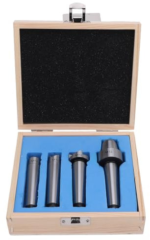 4-teiliges Set mit Antriebsspornen für Holzdrehmaschinen, MT2 Drehmaschinen- und Antriebszentrumsset mit Holzkiste. Robustes MT2-Antriebszentrumsset für Holz- und
