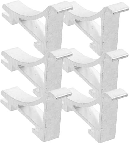 ROMISBABA 6pcs Aluminum Freezer Storage Rack Hooks Refrigerator Shelf Clips Alloy Display Hook Cooler Shelf Supports Commercial Clamp