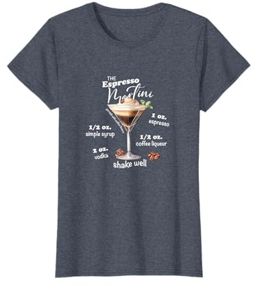 Espresso Martini, Coffee Cocktail Recipe, Happy Hour Brunch T-Shirt