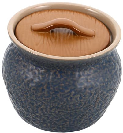 GLEAVI Cazuela Pequeña De Cerámica Olla Para Cocinar Sopa Olla Para Guisar Para Cocinar Al Vapor Tapa Con De