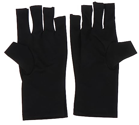 DEARMAMY 2piezas Guantes Protección Uv Para Manicura Guantes De Gel Anti-polvo De Protección Exteriores