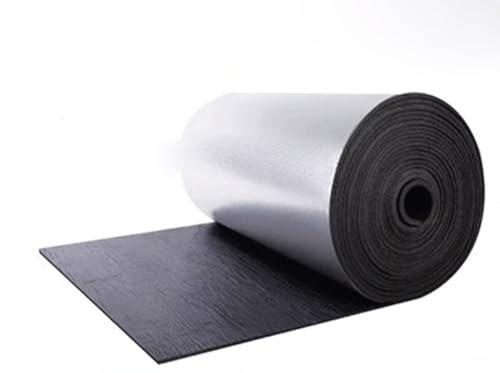 Rollo Aislante para radiador, lámina reflectora con Reverso Autoadhesivo, Capa de algodón insonorizante térmica de 5 mm de Espesor, Ideal para Pisos, Paredes, lofts y techos. Tamaño: 1 mx1 m