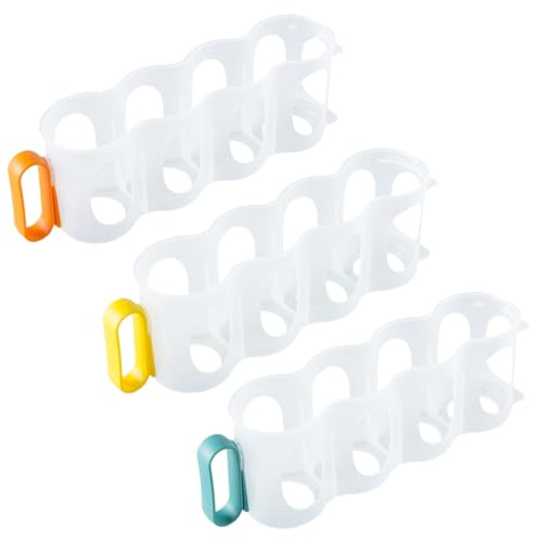 Didiseaon Can Dispenser for Refrigerator and Soda Can Organizer Plastic Drink Holder Rack with 3 Colors (yellow, Green, Orange) for Kitchen Fridge Storage Beer Accessory Daily Use