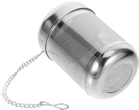 VERDANVERSE Infusor de Té de Acero Inoxidable Grande Cadena Colador de Especias Multifuncional para Hojas Sueltas Filtro de Condimentos para Sopa y Cocina Cesta de Filtro Resistente y