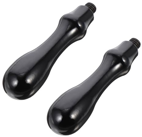 Healeved Mango para Sello de Cera Negro de Madera 2 Piezas Ergonómico y Cómodo Mango de Repuesto para Sello de Sobres y Bricolaje Adecuado para Uso Diario y Manualidades