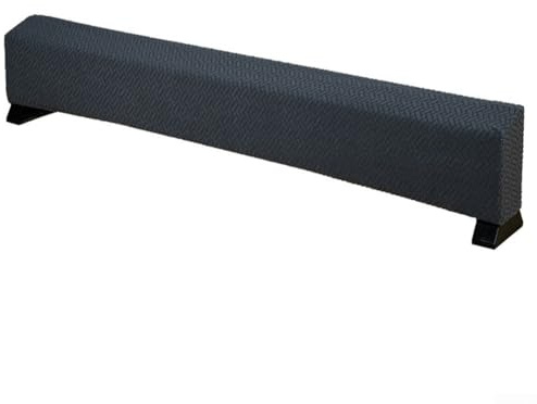 DystopiaWorld Heater Cover Dust for proof Baseboard Radiator Shield Grey Soft Fabric for Living Room 125x8x15cm(Dark Gray Medium)