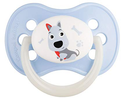 Canpol babies Baby Kirschform Schnuller Latex Animals (6-18 M, Blau)