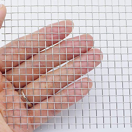 QQXY Drahtgeflecht Edelstahl,Hühnerzaun Hasengitter,Wire Mesh 8 Mesh,Wühlmausgitter für Belüftung Schutzgitter Metall Wachmann Garten Bildschirm Schränke