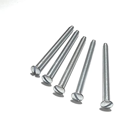 M3.5 (3.5mm x 25mm) Nickel Plated Slotted Raised Countersunk Electrical Socket Screws (Pack of 20)