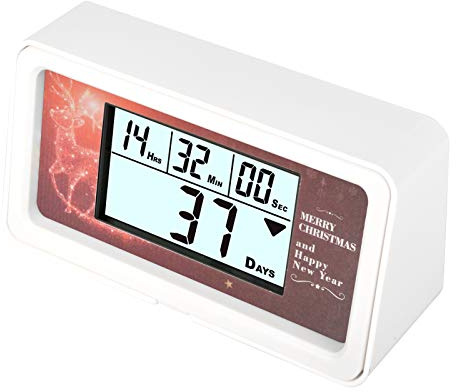 HonorMeet Digital Days Countdown Timer, tägliche Ereignisse Tracking, weißes Display mit Hintergrundbeleuchtung, Alarm-Erinnerung, austauschbare Rahmenkarten für Hochzeit Ruhestand Festival(200-weiß)
