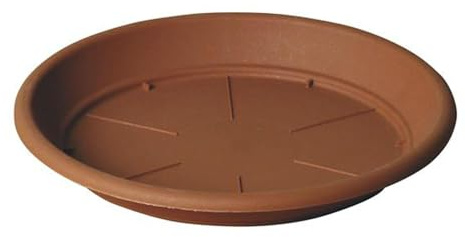 Decor Space Sottovaso Tondo Basic'' per Fiori e Piante da Giardino (45 cm, Terracotta)