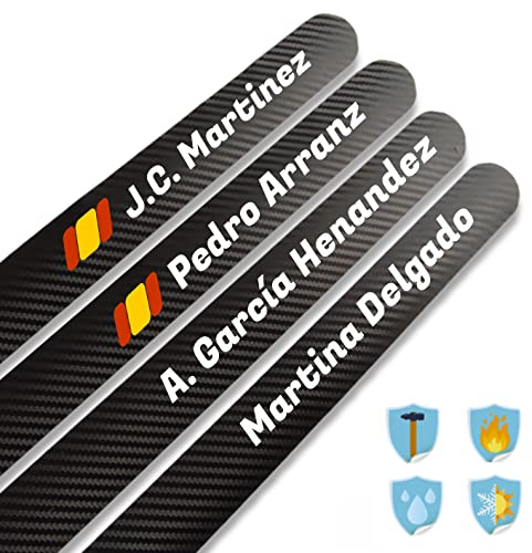 Pegatinas para Pala de Padel Personalizada - Pack 4 Pegatinas Personalizadas - Etiqueta Adhesiva - Adhesivo Ideal para Personalizar Material de Deporte - Regalo para Deportistas, Sticker