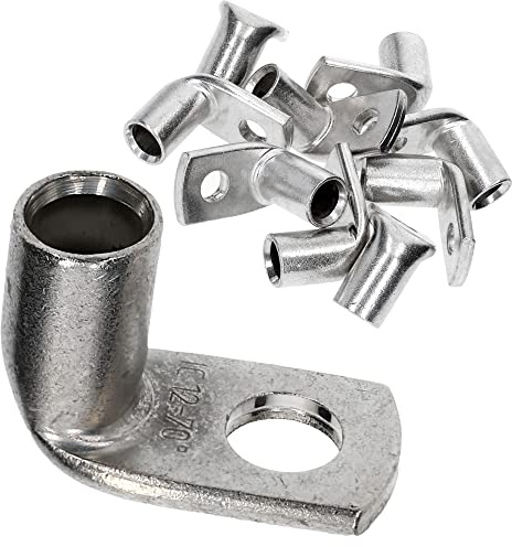 10 Stück Kalitec KA14-L12 Handelsübliche Rohrkabelschuhe gewinkelt 70mm² M12 I ohne Sichtloch I 90° I Made in Germany