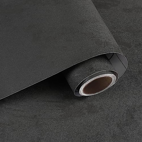 VaryPaper Carta da Parati Effetto Cemento Grigio Scuro 40cmx200cm Carta Adesiva per Mobili Effetto Cemento Pellicola Top Cucina Adesiva Carta Adesiva Impermeabile per Bagno Soggiorno Piano da Lavoro
