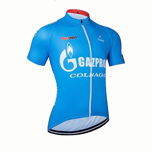 louizumify Professionelle Herren-Reitbekleidung mit kurzen Ärmeln, elastisches und atmungsaktives Material, Sonnenschutz, 3 Taschen