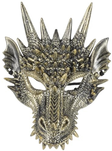 Holibanna Dragon Mask Unisex-Adult Medieval Fantasy Dragon Half Mask Costume Cosplay Scary Animal Half Horrible Masquerade for Halloween Costume Cosplay Party