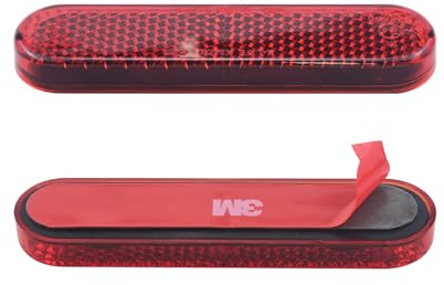 Aiyomi 2 Stück 87 x 21 x 8mm Roter Reflektor Motorrad Hinten, E4-Geprüft Rückstrahler Katzenauge für Motorrad Fahrrad Multifunktional Scooter Roller Selbstklebend
