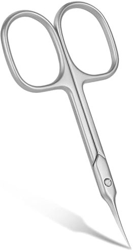 Xrten1 Pezzi Forbici Manicure in Acciaio Inox,Forbici per Unghie Professionali Forbici per Cuticole e Sopracciglia Forbicina Professionale Unghie Taglia Cuticole Punta Curva Sottile Extra