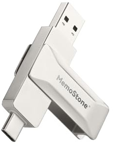 KingSpec SSD Externo de 512GB, hasta 550 MB/s, Unidad Flash USB 2 en 1 USB C y USB A, Unidad de Memoria de Pulgar SSD Disco Duro portátil Compatible con iPhone 15/PS4/PS5/teléfono Android/Windows/Mac