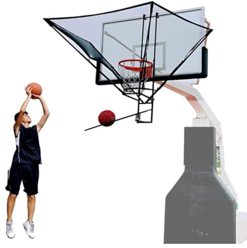 180° Drehbares Basketball-Rebounder-Netz-Rücklaufsystem, Eisernes Hängendes Basketball-Rebounder-Gerät, for Basketball-Tor-Freiwurfübungen