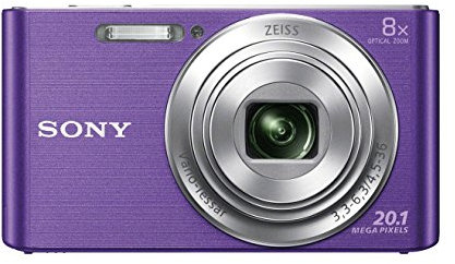 Sony DSCW830 - Fotocamera digitale compatta, 20,1 MP, zoom ottico 8x, LCD da 2,7 pollici, colore: Viola