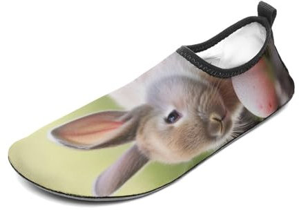 Wasserschuhe für Damen und Herren, schnelltrocknend, Aqua-Socken, Barfußschuhe, Kaninchen, Eier, Sport, Strand, Schwimmschuhe, Stil 1, 36/37 EU