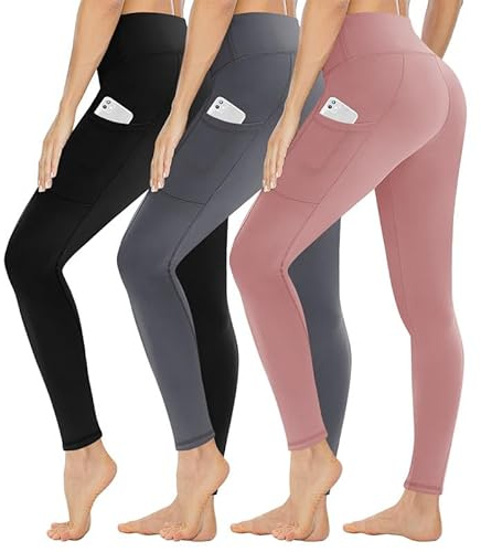 Gayhay 3er Pack Leggings Damen High Waist Sportleggins Schwarz Sporthose | Blickdicht Yogahose, Sport Jogginghose Laufhose, Elastische Gym Hose, Yoga Pants