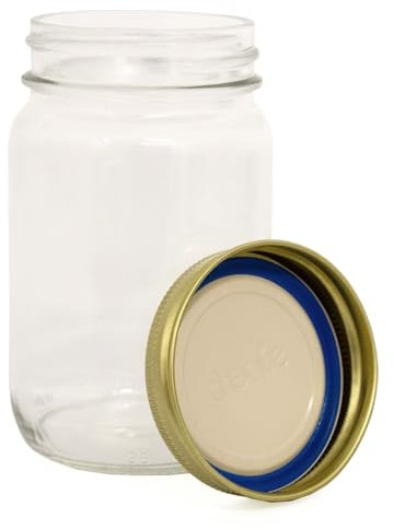 Superb Sealing Solutions Canning Jars with Lids and Bands, Pint Size Regular Mouth Clear Glass Mason Preserving Jar, USA Made, Pack of 8