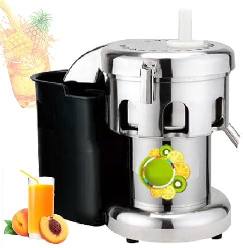 Quixnova Exprimidor centrífugo de 550 W para Verduras y Frutas, Extractor de exprimidor de Boca Ancha de 3 Pulgadas con Cubo de Pulpa Negro, exprimidor de Acero Inoxidable